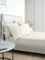 Bianca Cream 200 Thread Count Cotton Percale Deep Fitted Sheet Deep Fitted Sheet - Image 3 of 4