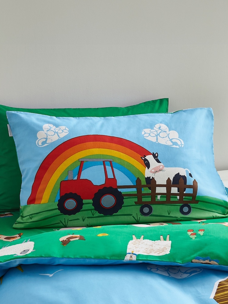 Catherine Lansfield Farmyard Animals Print Reversible Duvet Cover Set - صورة 2 من 3 Catherine Lansfield Farmyard Animals Print Reversible Duvet Cover Set - صورة 2 من 3