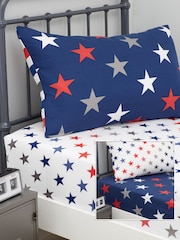 Catherine Lansfield 2 Pack So Soft Stripe Stars Lençóis com Elástico - Imagem 1 de 3