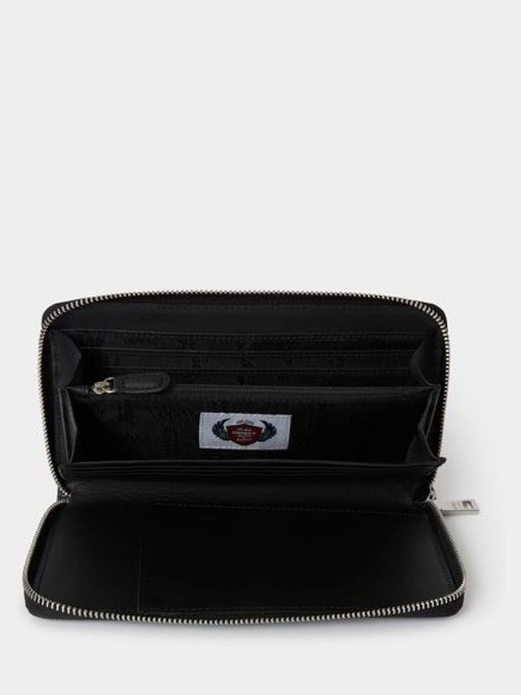 Osprey London Large The Deboss Leather Travel Black Wallet - Bild 3 von 3