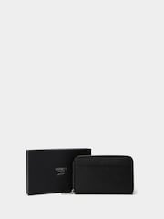 Osprey London Medium The Deboss Leather Zip Around Black Purse - Image 1 of 4
