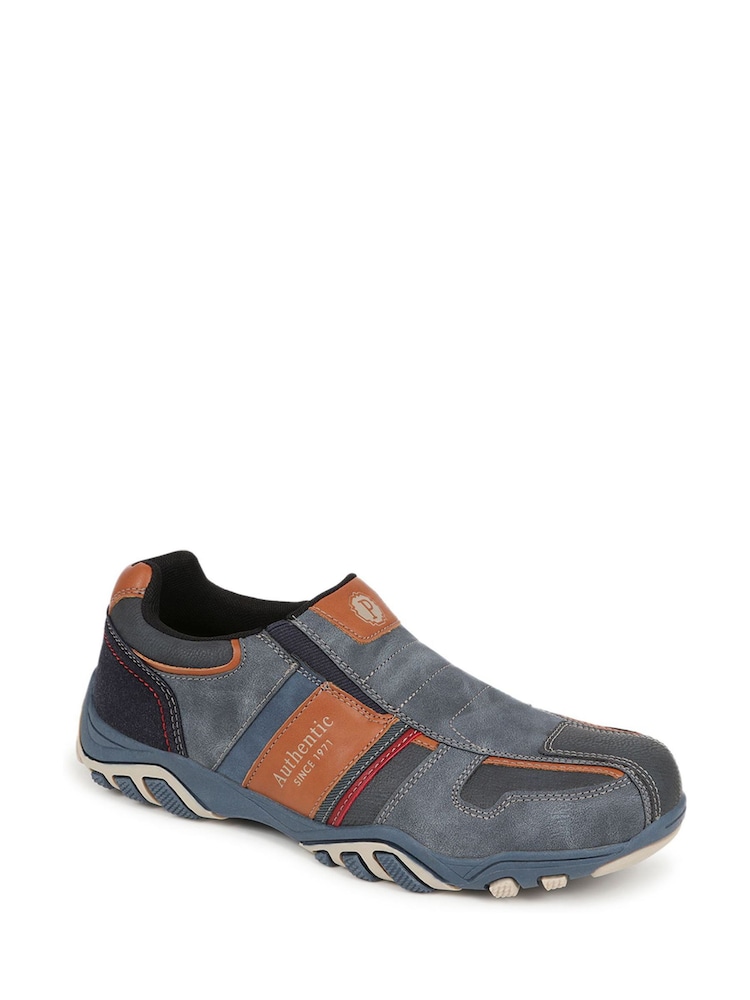Pavers Blue Slip-On Trainers - Image 2 of 5 Pavers Blue Slip-On Trainers - Image 2 of 5