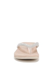 Vionic Wide Fit Dillon Shine Arch Support Toe Post Sandals - Image 4 of 7