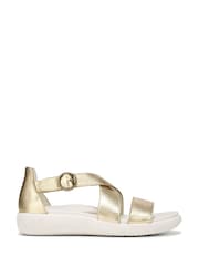 Vionic Womens Wide Fit Gold Harmony Rx Arch Support Sandals - Image 1 of 7