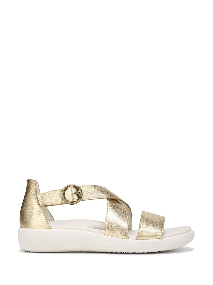 Vionic Womens Wide Fit Gold Harmony Rx Arch Support Sandals - Image 1 of 7