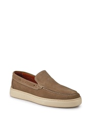 Pavers Cream Leather Slip-Ons Shoes - Image 2 of 5