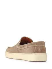 Pavers Cream Leather Slip-Ons Shoes - Image 3 of 5
