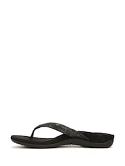 Vionic Wide Fit Dillon Shine Arch Support Toe Post Sandals - Image 2 of 7