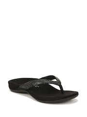 Vionic Wide Fit Dillon Shine Arch Support Toe Post Sandals - Image 3 of 7
