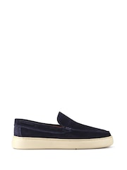 Pavers Blue Leather Slip-Ons Shoes - Image 1 of 5