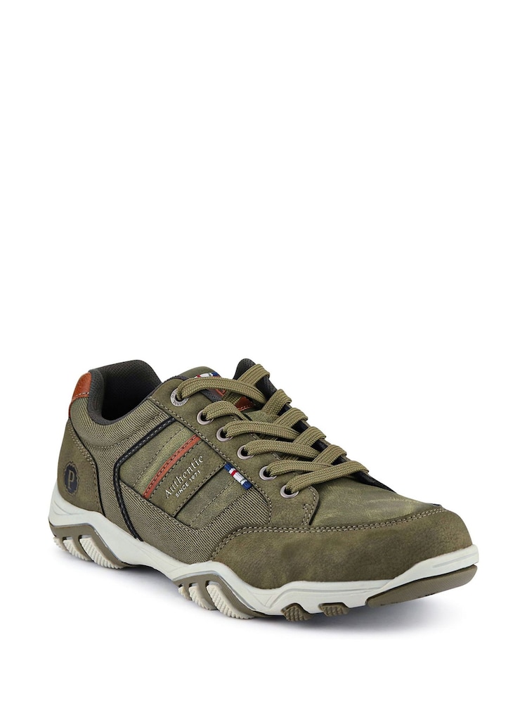 Pavers Green Lace-Up Casual Trainers - Image 2 of 5 Pavers Green Lace-Up Casual Trainers - Image 2 of 5