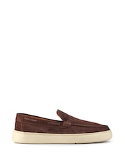 Pavers Brown Leather Slip-Ons Shoes - Image 1 of 5