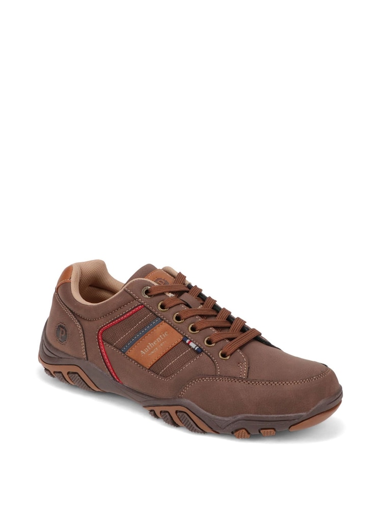 Pavers Brown Lace-Up Casual Trainers - Image 2 of 5
