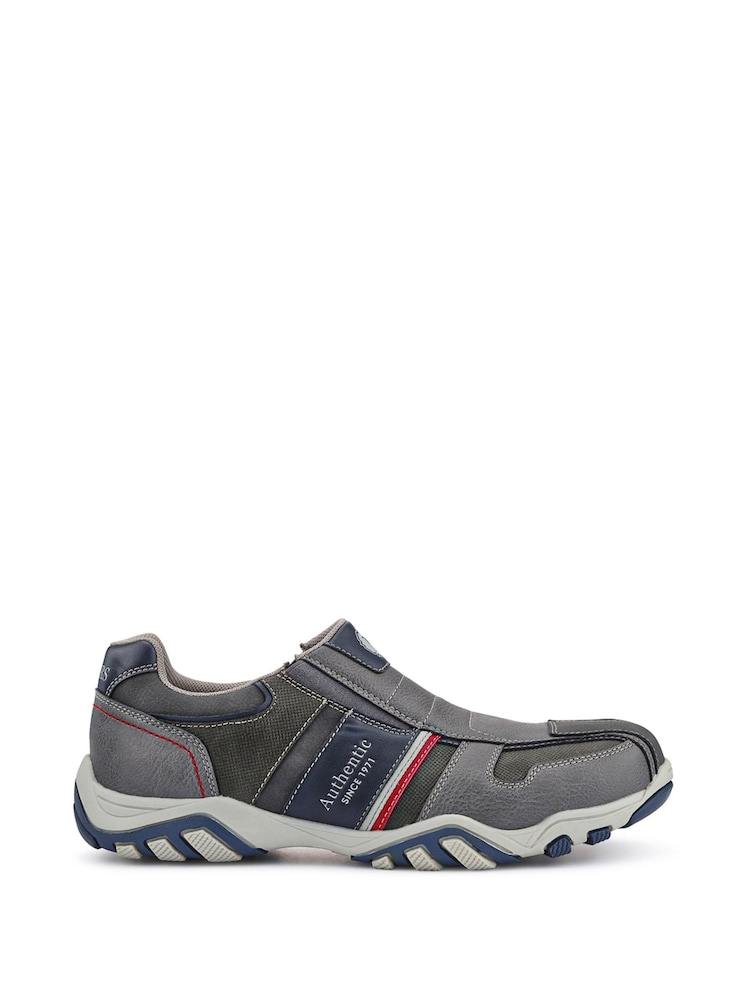 Pavers Grey Slip-On Trainers - Image 1 of 5 Pavers Grey Slip-On Trainers - Image 1 of 5