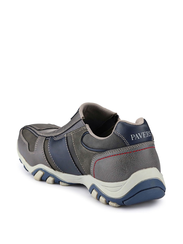 Pavers Grey Slip-On Trainers - Image 3 of 5