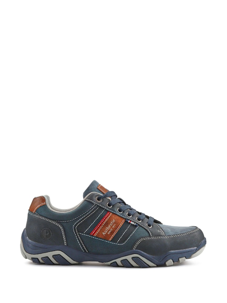 Pavers Blue Lace-Up Casual Trainers - Image 1 of 5