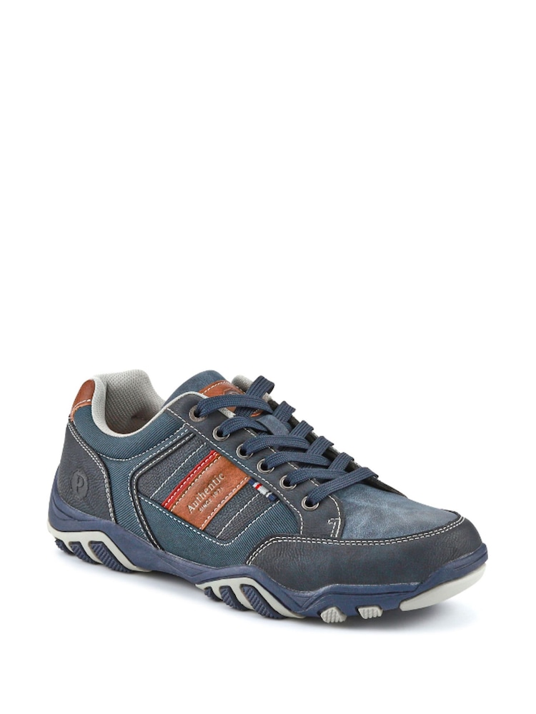 Pavers Blue Lace-Up Casual Trainers - Image 2 of 5