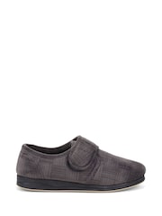 Pavers Grey Adjustable Touch Fasten Slippers - Image 1 of 5