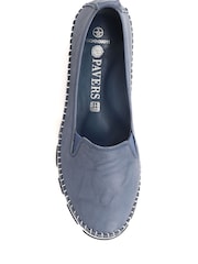 Pavers Navy Slip-Ons Leather Pumps - Image 4 of 5