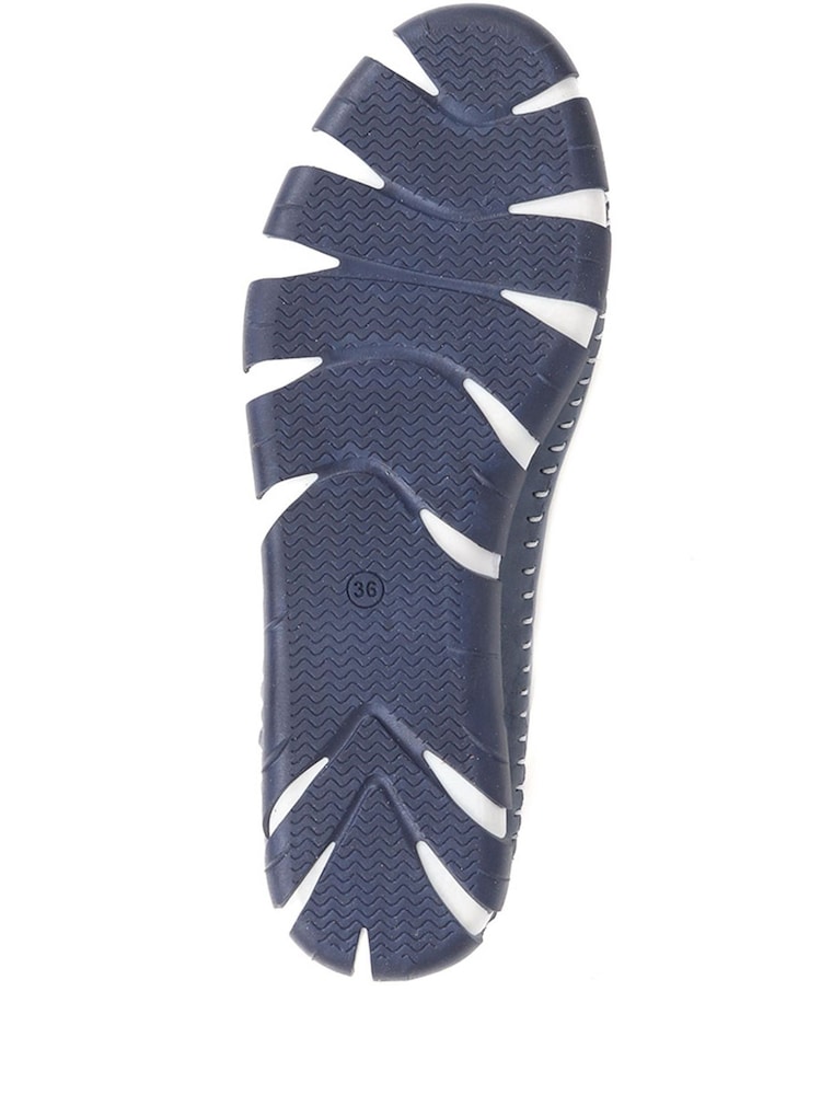 Pavers Navy Slip-Ons Leather Pumps - Image 5 of 5