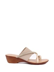 Pavers Cream Smart Toe Post Sandals - Image 1 of 5