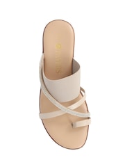 Pavers Cream Smart Toe Post Sandals - Image 4 of 5