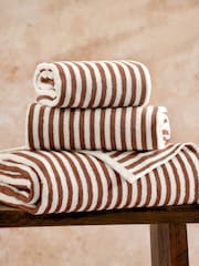 Yard Pecan Orange Hebden Striped Towel - Image 1 of 4