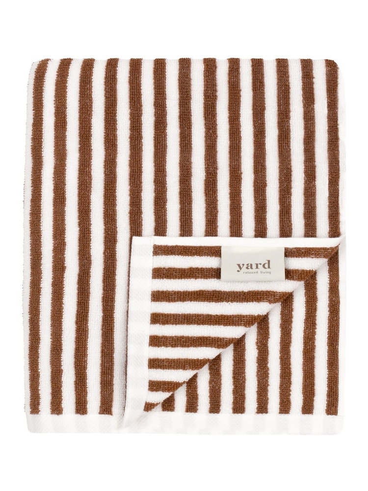 Yard Pecan Orange Hebden Striped Towel - Image 2 of 4