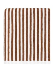 Yard Pecan Orange Hebden Striped Towel - Image 3 of 4