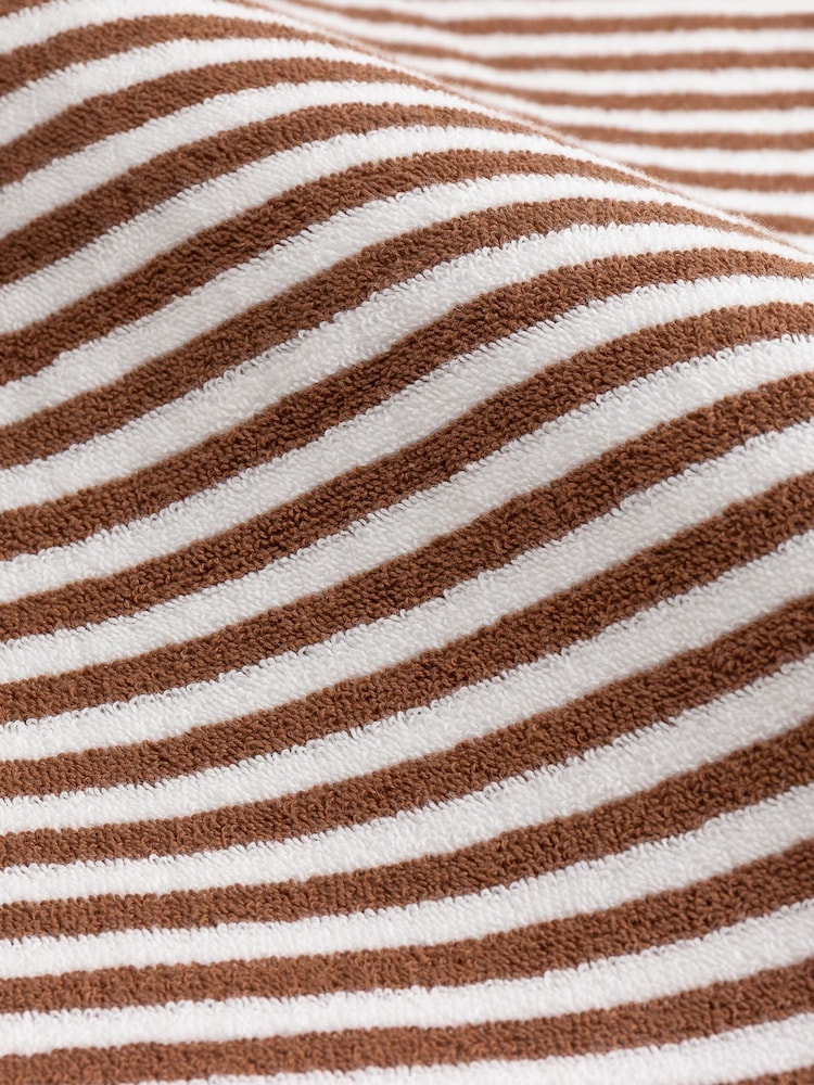 Yard Pecan Orange Hebden Striped Towel - Image 4 of 4