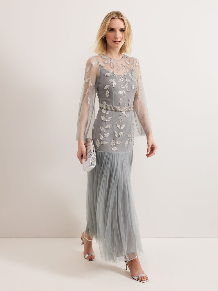 Phase Eight Blue Trish Beaded Dress - Image 1 of 7