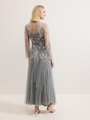 Phase Eight Blue Trish Beaded Dress - Image 2 of 7