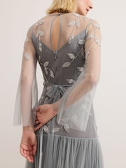 Phase Eight Blue Trish Beaded Dress - Image 4 of 7