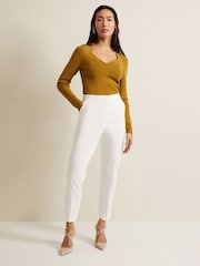 Phase Eight White Petite Ulrica Trousers - Image 1 of 5