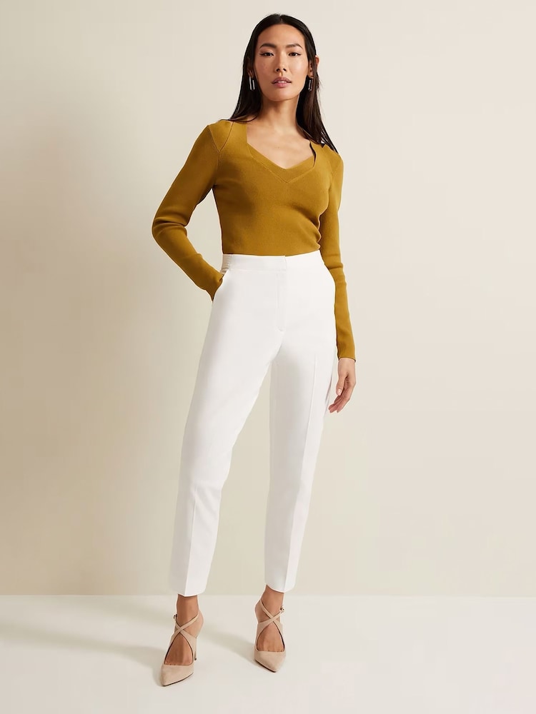Phase Eight White Petite Ulrica Trousers - Image 1 of 5