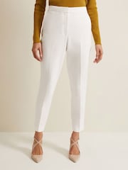 Phase Eight White Petite Ulrica Trousers - Image 3 of 5