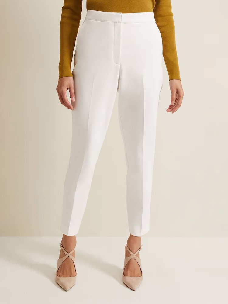 Phase Eight White Petite Ulrica Trousers - Image 3 of 5