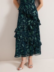 Phase Eight Green Haisley Silk Dress - Image 5 of 7