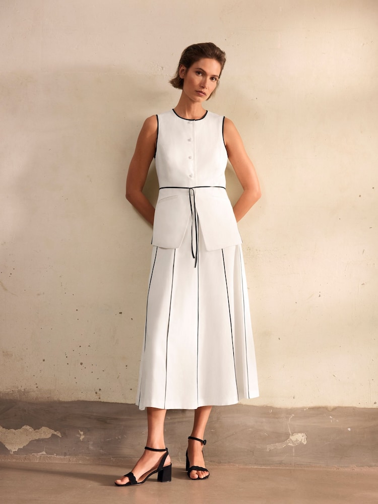 Phase Eight White Rhoden Linen Skirt - Image 1 of 8