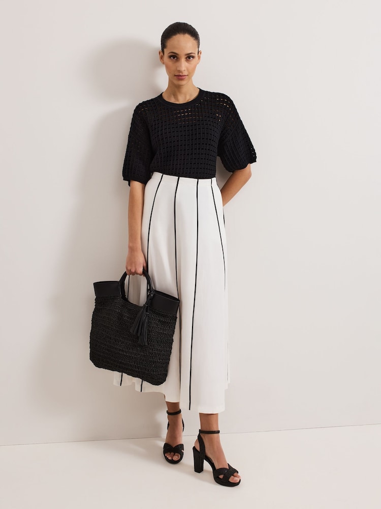 Phase Eight White Rhoden Linen Skirt - Image 2 of 8