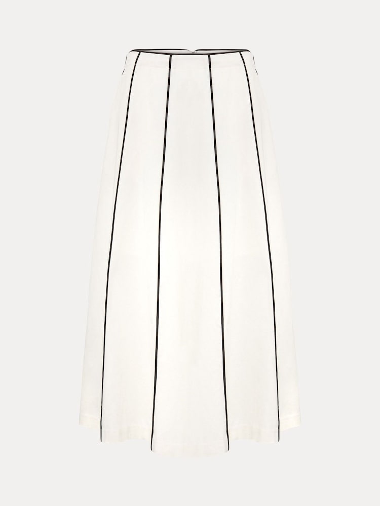 Phase Eight White Rhoden Linen Skirt - Image 8 of 8