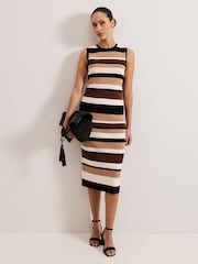 Phase Eight Natural Louisa Stripe Skirt - Image 1 of 6