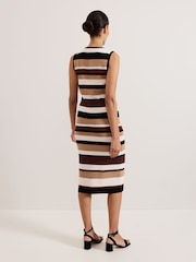 Phase Eight Natural Louisa Stripe Skirt - Image 2 of 6