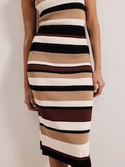 Phase Eight Natural Louisa Stripe Skirt - Image 4 of 6