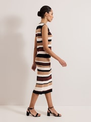 Phase Eight Natural Louisa Stripe Skirt - Image 5 of 6