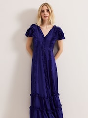 Phase Eight Purple Mary Kate Maxi Dress - Image 3 of 7