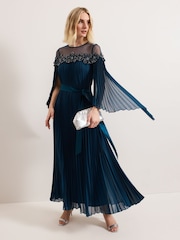 Phase Eight Blue Mavery Beaded Dress - Image 1 of 7