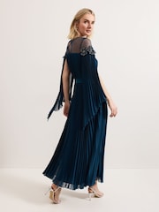Phase Eight Blue Mavery Beaded Dress - Image 2 of 7