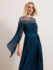Phase Eight Blue Mavery Beaded Dress - Image 3 of 7