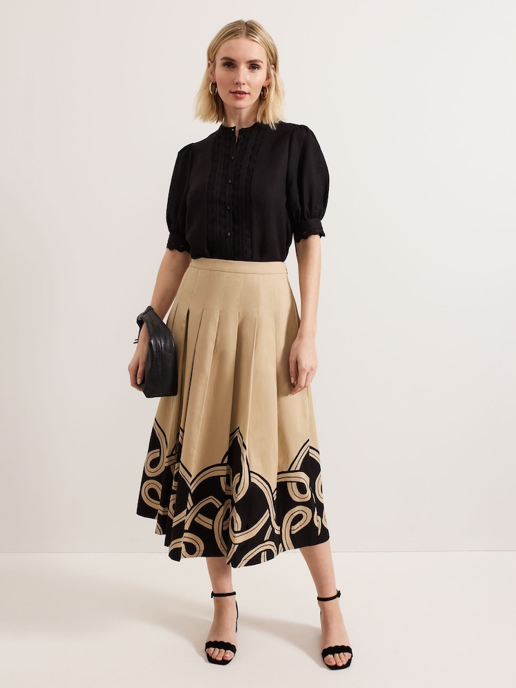 Phase Eight Natural Sophia Print Skirt - Image 1 of 7